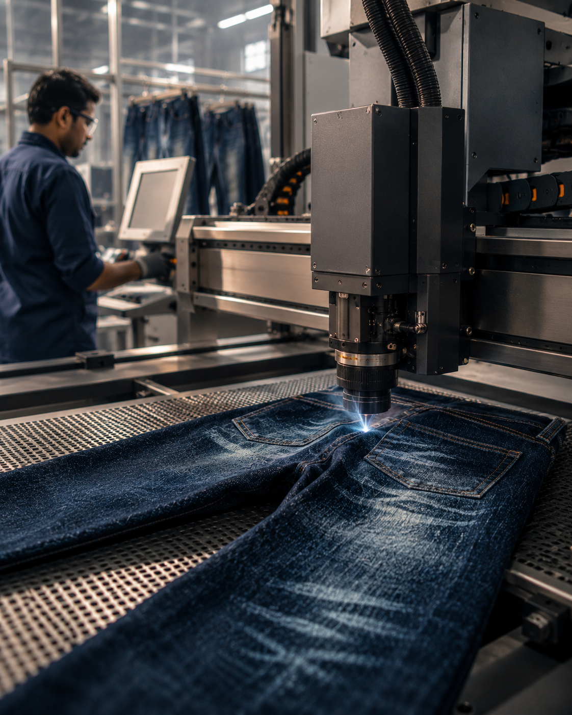 Laser technology used in denim finishing