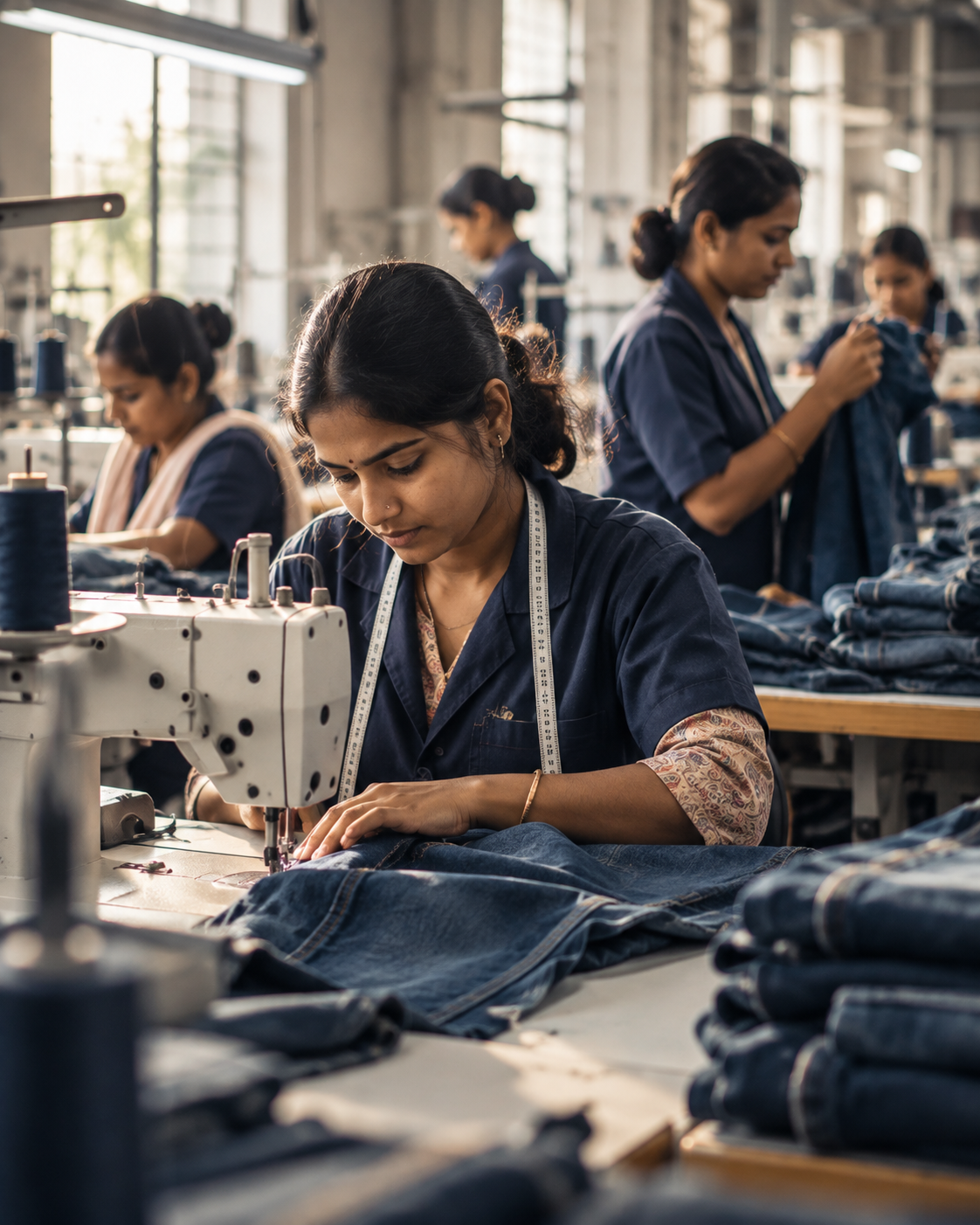 Women working in garment manufacturing
