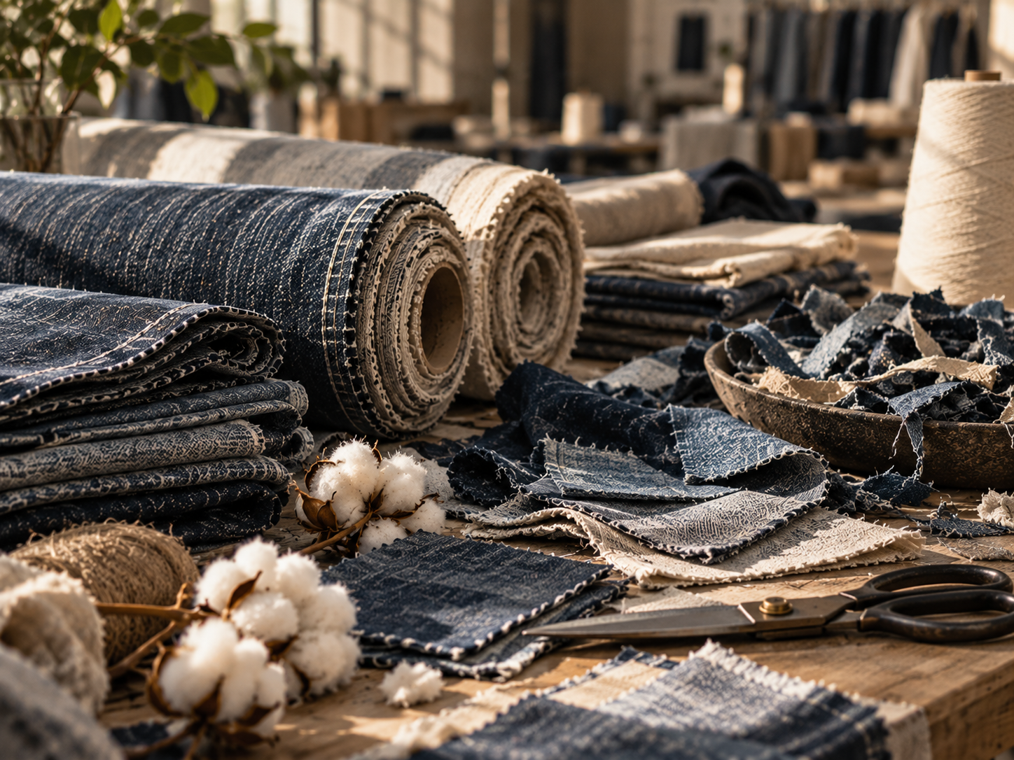 Denim fabric and textile craftsmanship